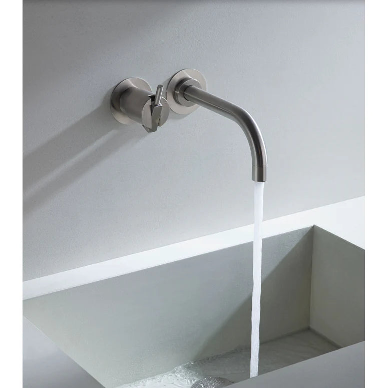 Vola 121 wall mounted basin mixer one handle 225mm spout