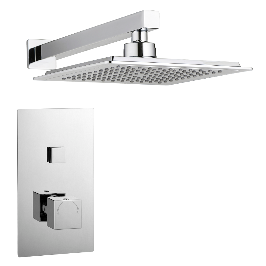 1 way shower set inc thermostat and fixed head