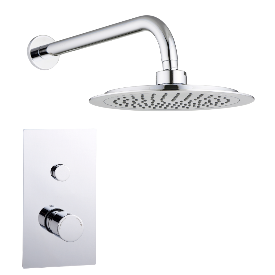 1 way shower set inc thermostat and fixed head