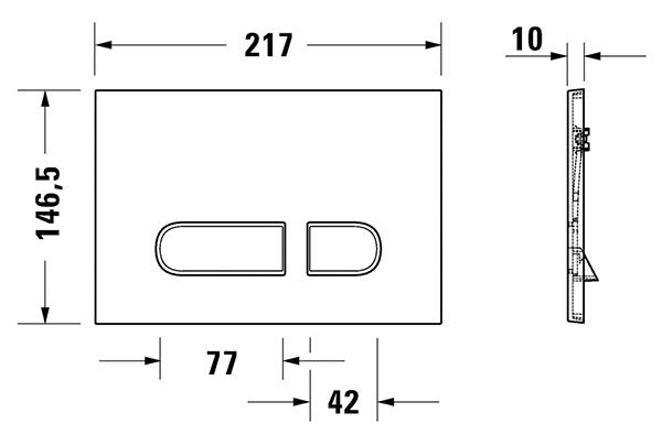 Duravit flushplate A1 in chrome