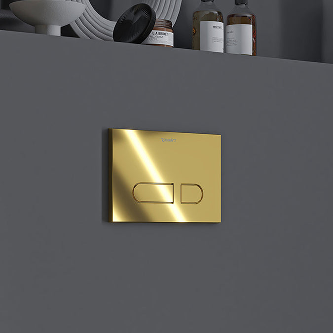 Duravit flushplate A1 in polished gold