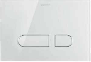 Duravit flushplate A1 in white glass manual flush