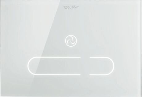 Duravit flushplate A2 in white glass (for auto flush and odour extraction)